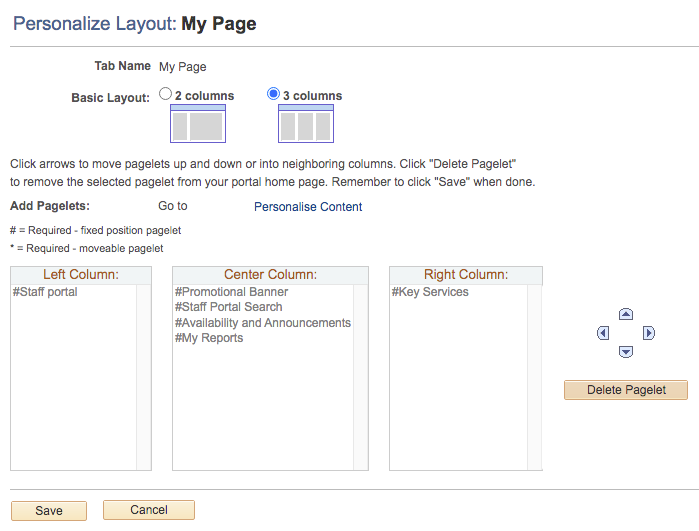 Staff Portal Layout