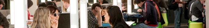 Students on Nathan campus in a common area