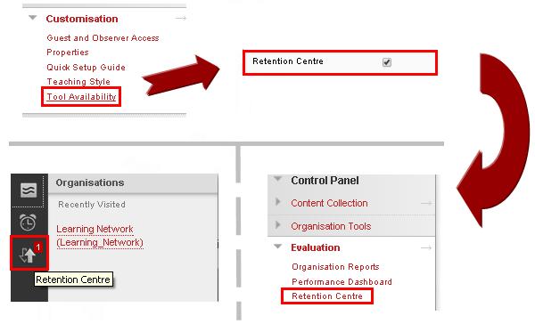 How to turn on Retention Centre via Tool Availability
